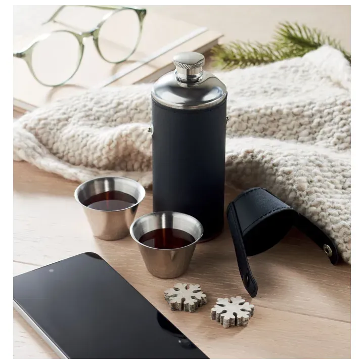 Hip flask with shot cups - MO2628 (MOCN#03)